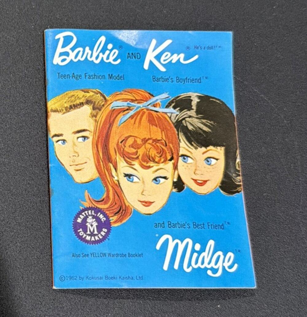 Vintage 1962 Booklet Mattel Barbie and Ken and Midge Clothes